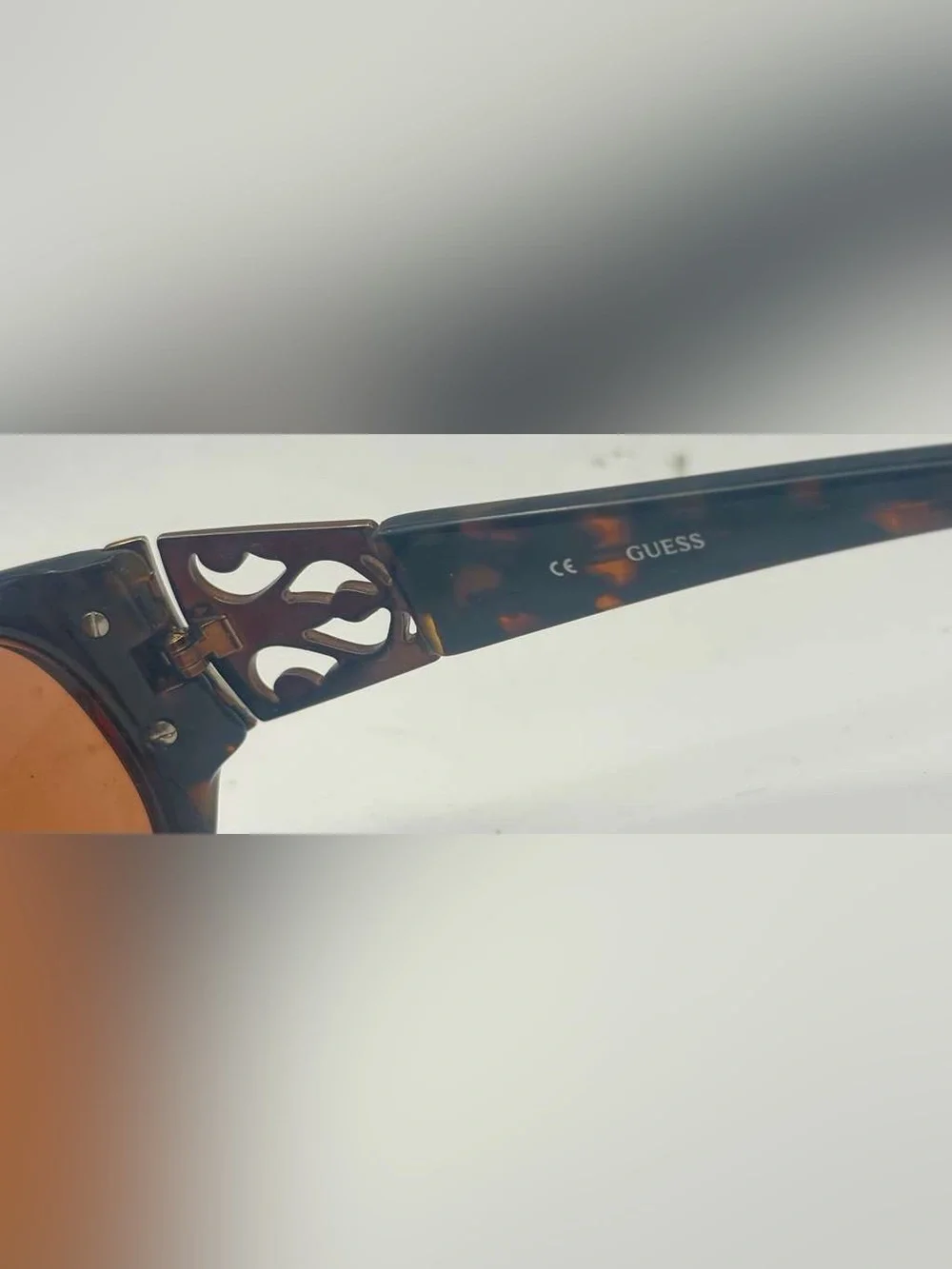 Guess Brown Oval Sunglasses Frames Only